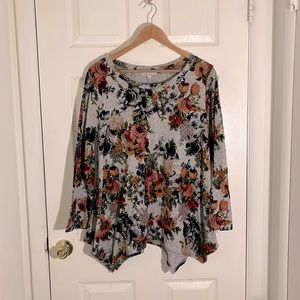 Green Envelope floral tunic